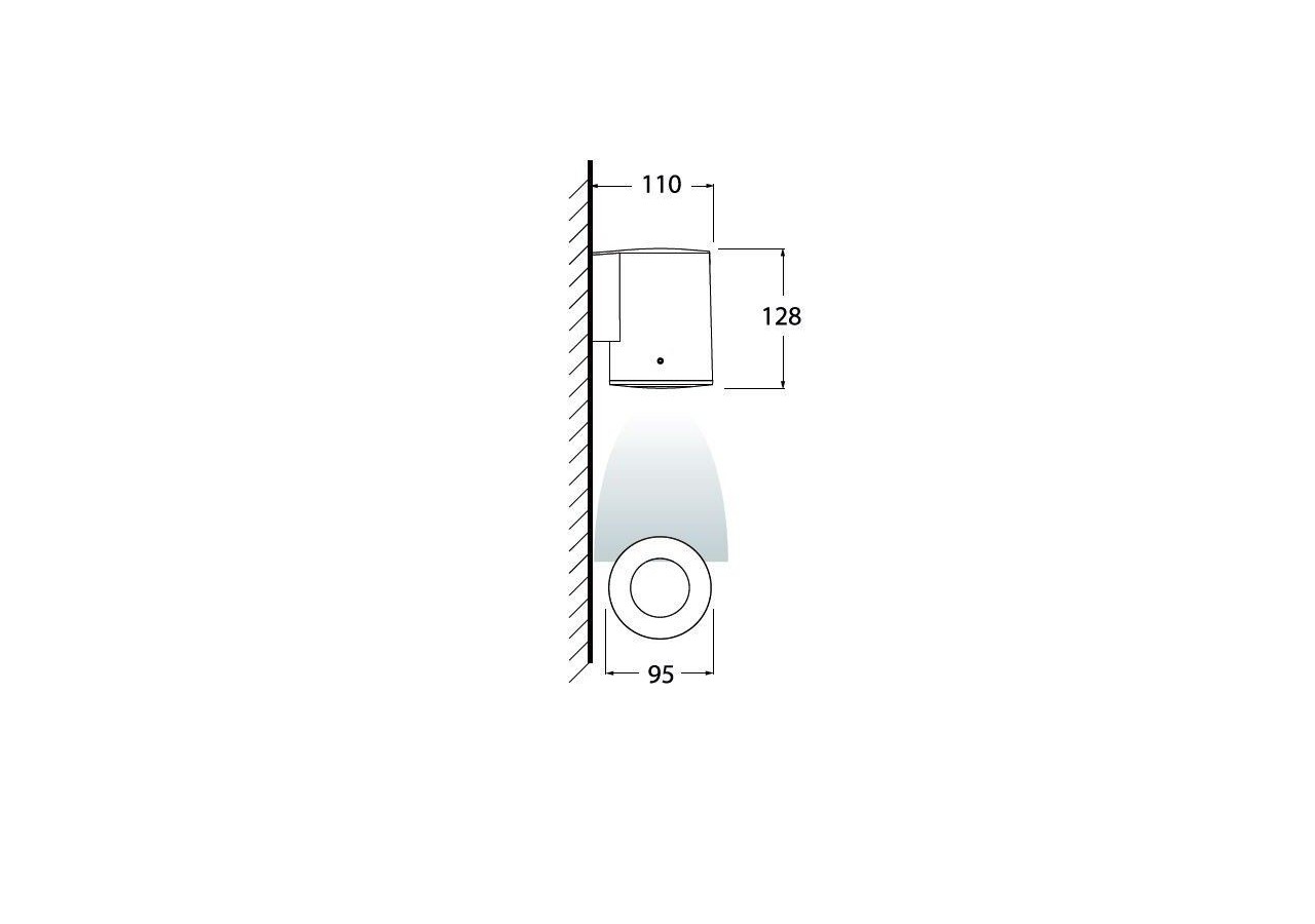 Applique Fumagalli Franca 90 1L 3,5W GU10 CCT - 3A7.002.000.AXU1K - Barcelona LED