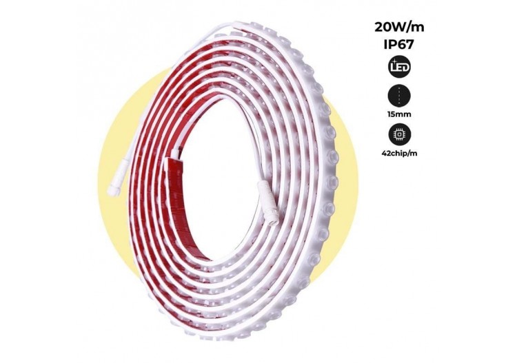Lèche-mur LED flexible monochrome 24V DC-5m-2700K-IP67 - B1939-270 - Barcelona LED
