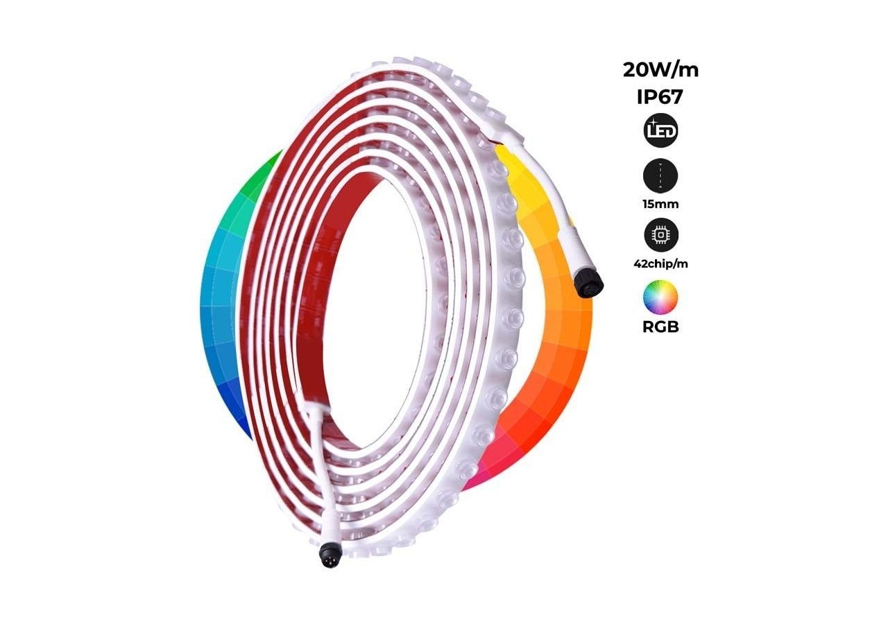 Lèche-mur LED flexible RGB 24V DC-5m-IP67 - B1939-RGB - Barcelona LED