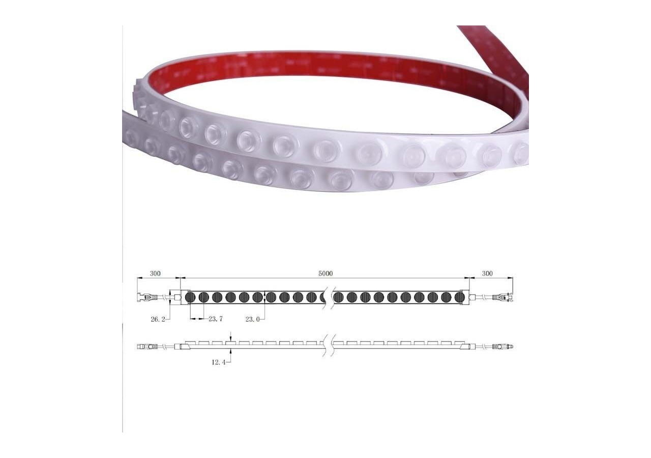 Lèche-mur LED flexible RGB 24V DC-5m-IP67 - B1939-RGB - Barcelona LED