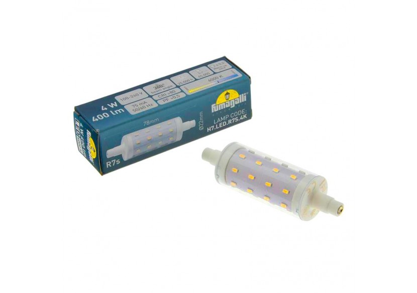Ampoule LED R7S 78mm 4W Fumagalli - H7.LED.R7S.4K - Barcelona LED Ampoule LED R7S 78mm 4W Fumagalli - H7.LED.R7S.4K - Barcelona LED
