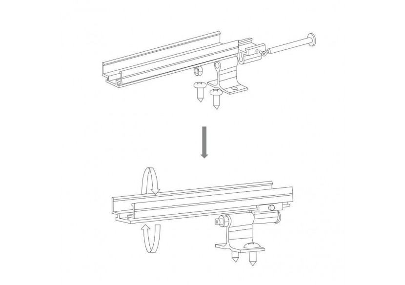 Profilé orientable en aluminium pour lèche-mur LED flexible-1 mètre - K1939-PERFBASC - Barcelona LED Profilé orientable en aluminium pour lèche-mur LED flexible-1 mètre - K1939-PERFBASC - Barcelona LED