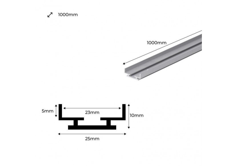 Profilé orientable en aluminium pour lèche-mur LED flexible-1 mètre - K1939-PERFBASC - Barcelona LED Profilé orientable en aluminium pour lèche-mur LED flexible-1 mètre - K1939-PERFBASC - Barcelona LED
