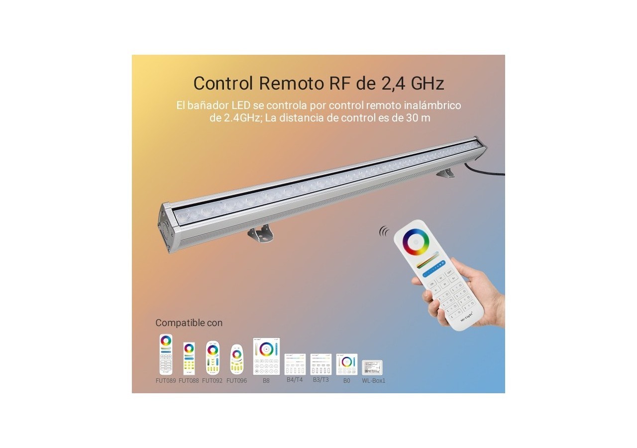 Rampe LED RGB + CCT 48W contrôle RF/WiFi | Mi Light - RL2-48 - Barcelona LED