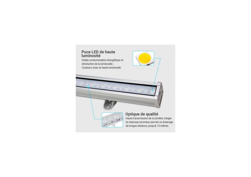 Rampe LED RGB + CCT 48W contrôle RF/WiFi | Mi Light - RL2-48 - Barcelona LED Rampe LED RGB + CCT 48W contrôle RF/WiFi | Mi Light - RL2-48 - Barcelona LED