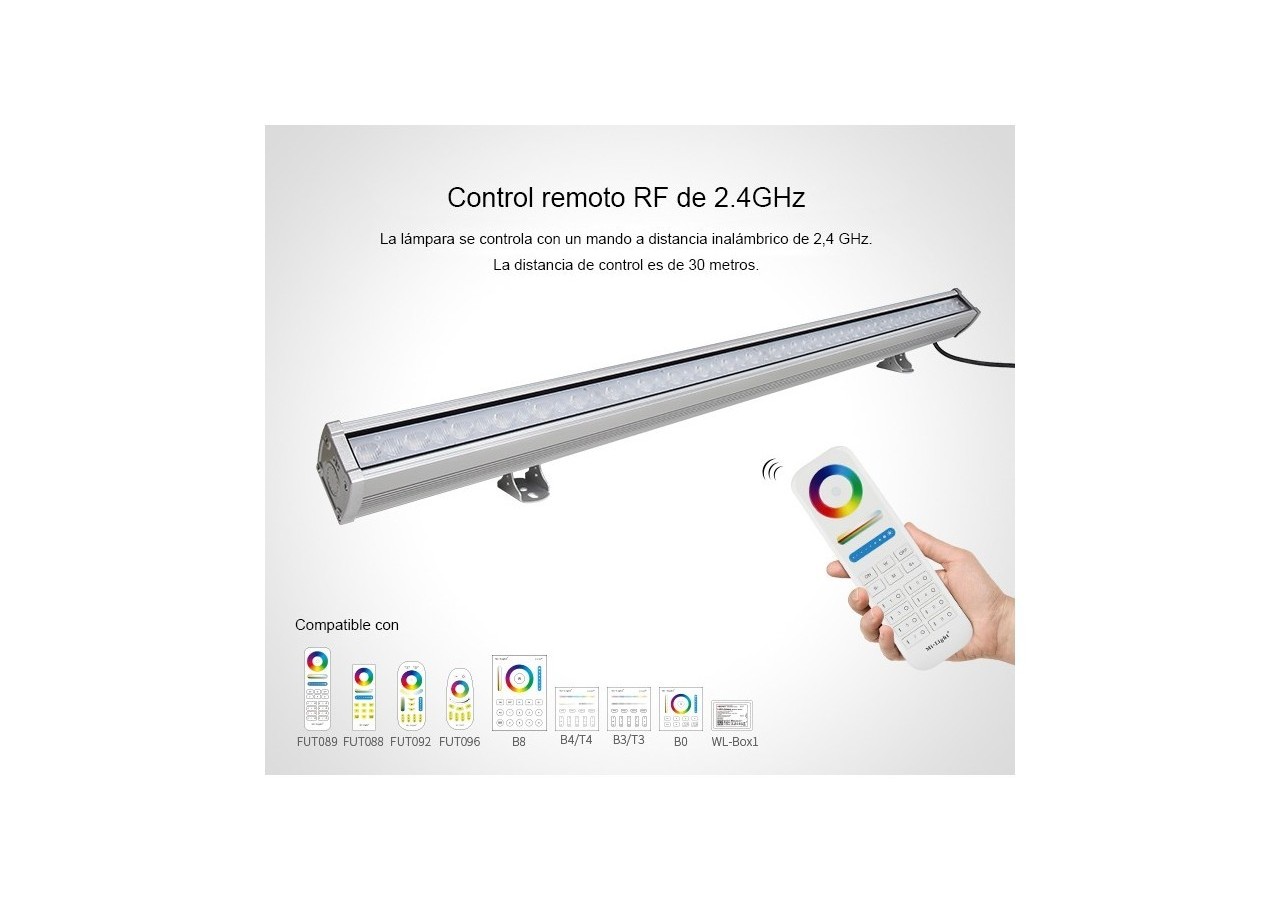 Rampe LED RGB + CCT 24W contrôle RF/WiFi | Mi Light - RL1-24 - Barcelona LED