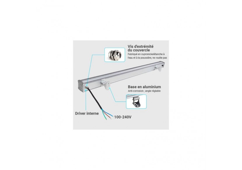 Rampe LED RGB + CCT 24W contrôle RF/WiFi | Mi Light - RL1-24 - Barcelona LED Rampe LED RGB + CCT 24W contrôle RF/WiFi | Mi Light - RL1-24 - Barcelona LED