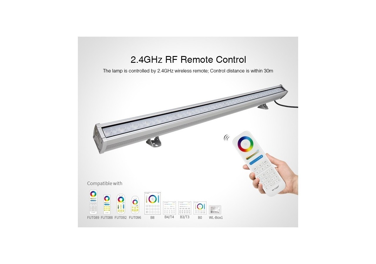 Rampe LED RGB + CCT 24W contrôle RF/WiFi | Mi Light - RL1-24 - Barcelona LED