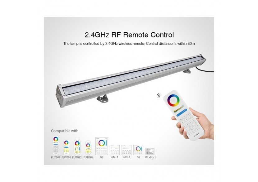 Rampe LED RGB + CCT 24W contrôle RF/WiFi | Mi Light - RL1-24 - Barcelona LED Rampe LED RGB + CCT 24W contrôle RF/WiFi | Mi Light - RL1-24 - Barcelona LED