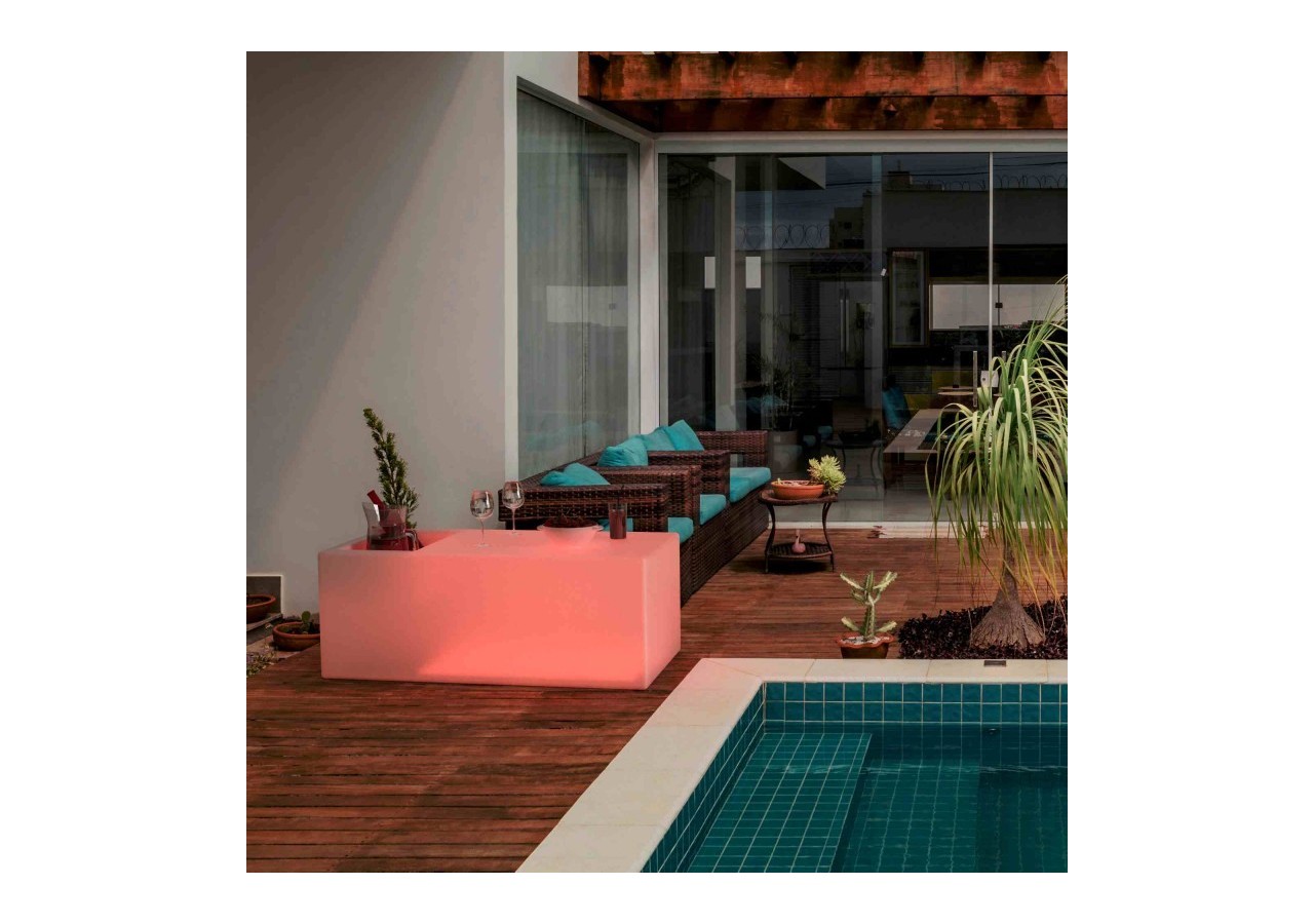 Table lumineuse LED RGBW rechargeable avec refroidisseur-24W-IP67 - MU5007 - Barcelona LED