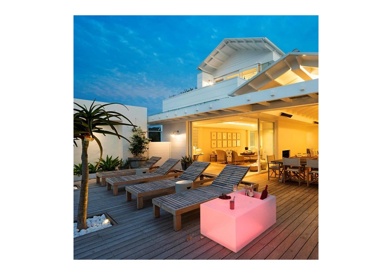 Table lumineuse LED RGBW rechargeable avec refroidisseur-24W-IP67 - MU5007 - Barcelona LED