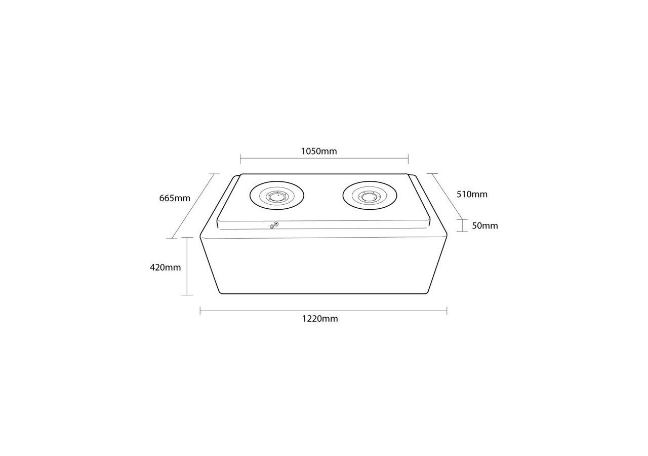 Table lumineuse LED RGBW rechargeable avec refroidisseur-24W-IP67 - MU5007 - Barcelona LED