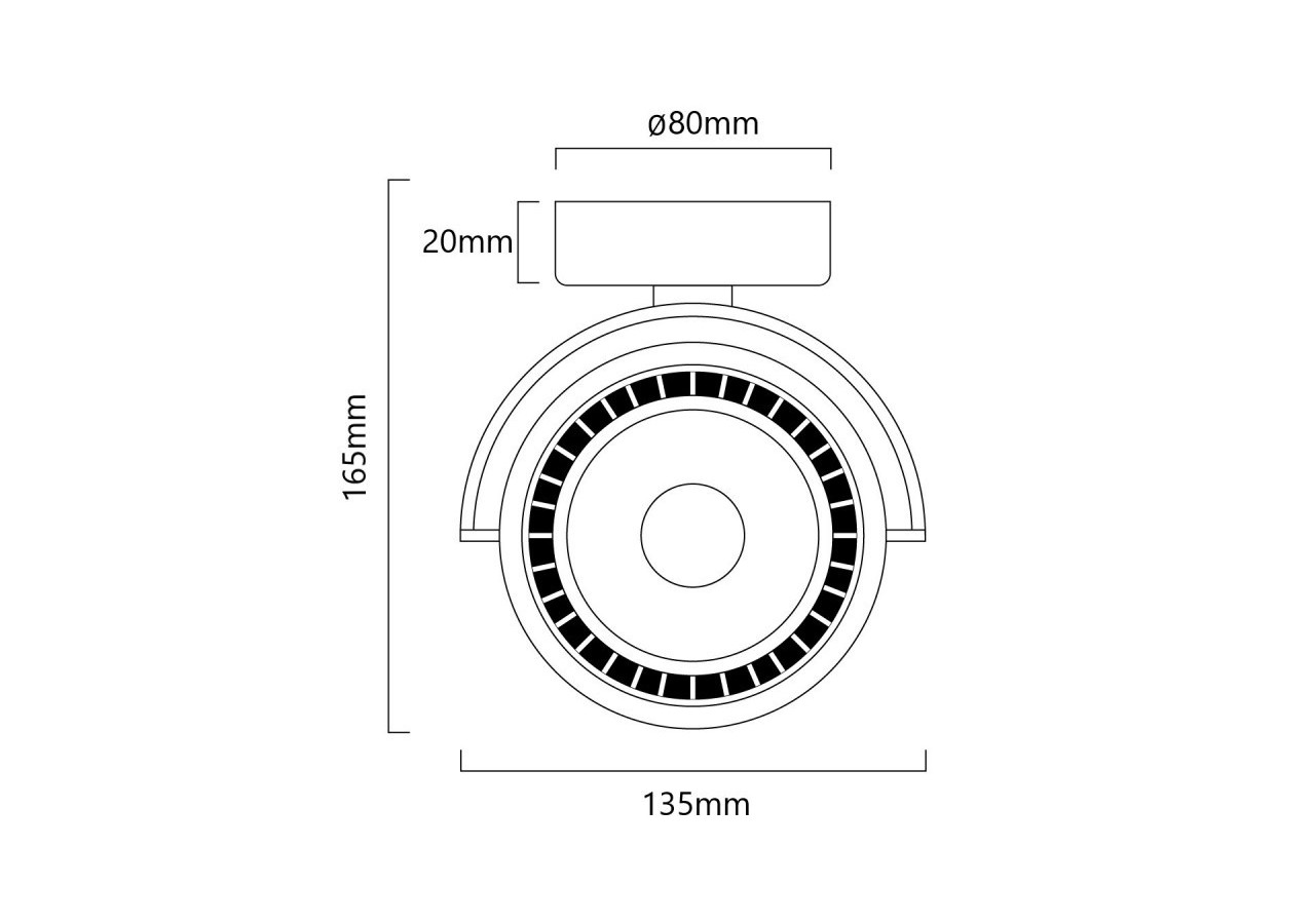 Applique "Iris" AR111 GU10 - L301-N - Barcelona LED