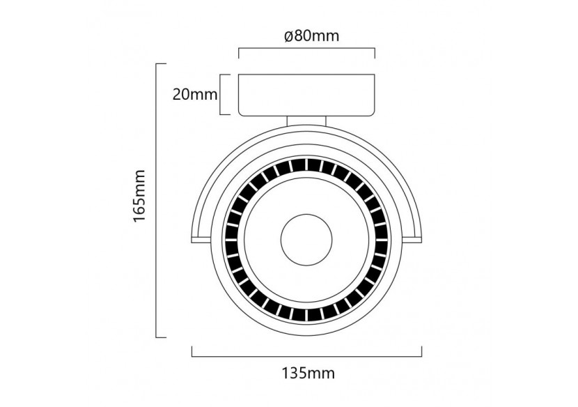Applique "Iris" AR111 GU10 - L301-N - Barcelona LED
