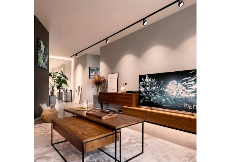 Support spot sur rail triphasé ampoule AR111 GU10 - B00581-N - Barcelona LED 2