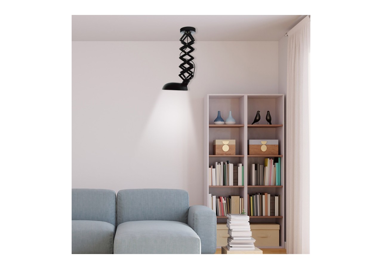 Plafonnier vintage industriel avec bras ciseaux "Sherlock" - L3034-N - Barcelona LED