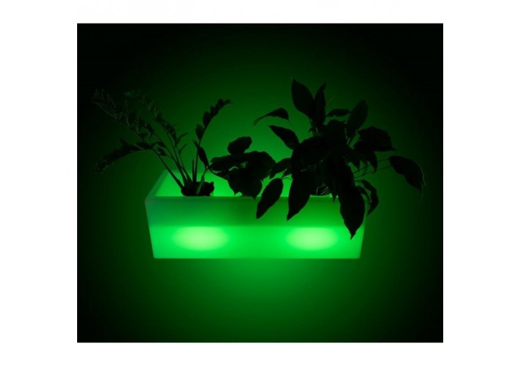 Pot de fleur jardinière LED RGBW-batterie rechargeable-12W-IP67 - MU3008 - Barcelona LED