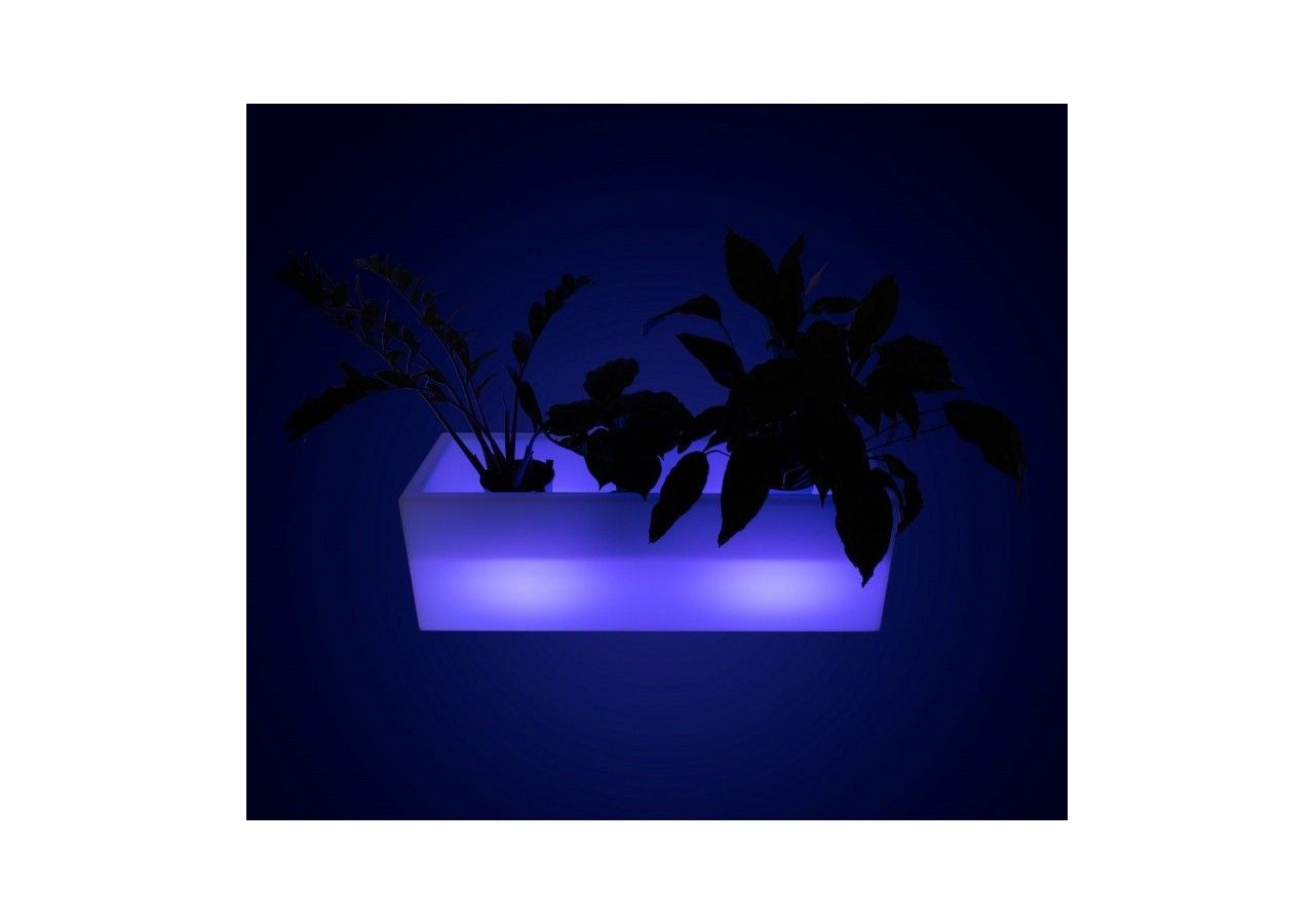 Pot de fleur jardinière LED RGBW-batterie rechargeable-12W-IP67 - MU3008 - Barcelona LED