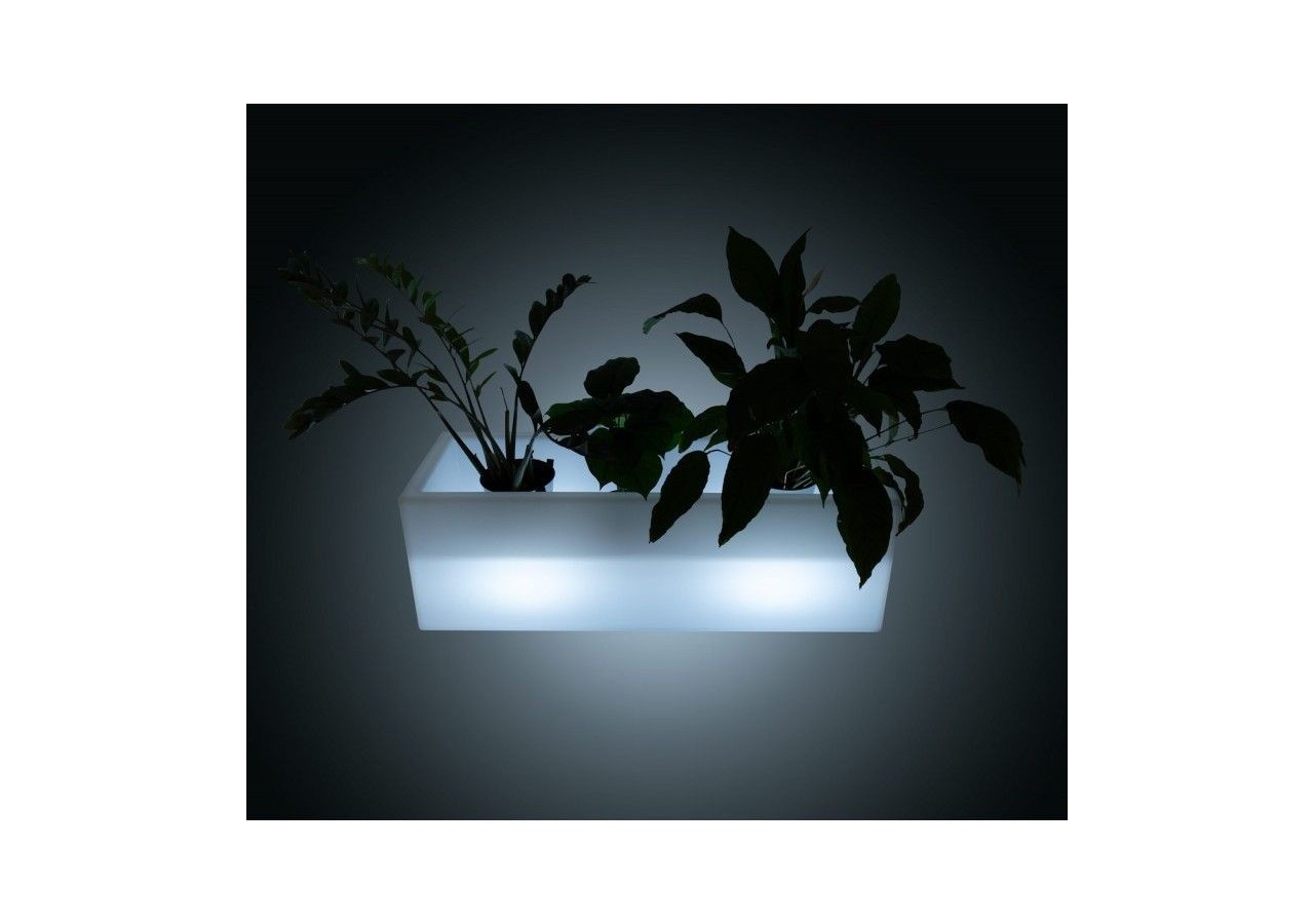 Pot de fleur jardinière LED RGBW-batterie rechargeable-12W-IP67 - MU3008 - Barcelona LED