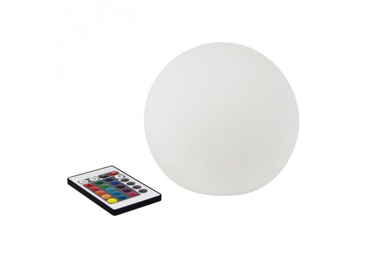 Boule lumineuse LED RGBW 12cm rechargeable extérieur - MU2001 - Barcelona LED