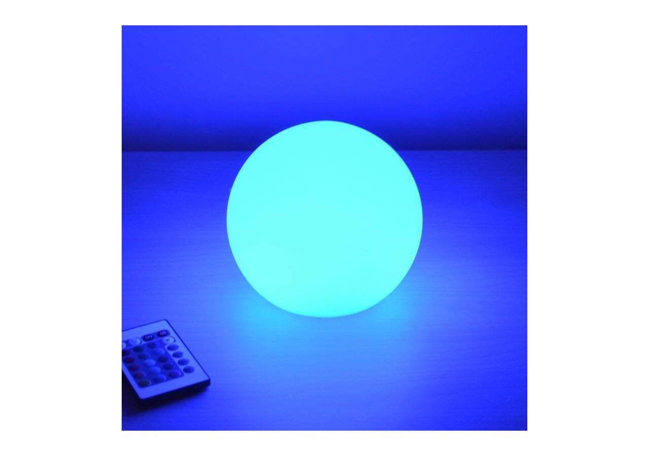 Boule lumineuse LED RGBW 12cm rechargeable extérieur - MU2001 - Barcelona LED