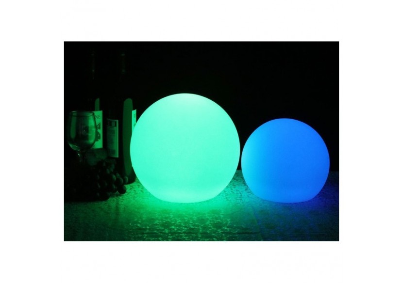 Boule lumineuse LED RGBW 12cm rechargeable extérieur - MU2001 - Barcelona LED