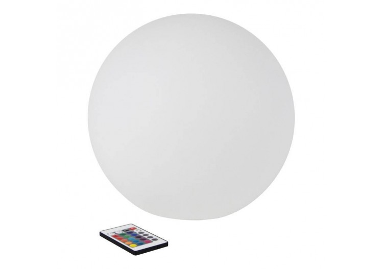 Boule lumineuse LED RGBW 25cm en résine blanche 1W IP65 230V-AC - MU2002-2 - Barcelona LED