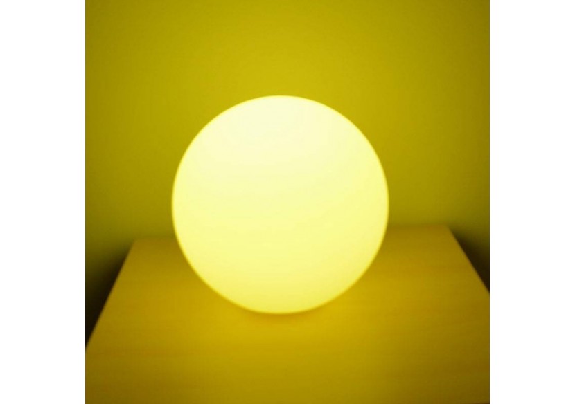 Boule lumineuse LED RGBW 25cm en résine blanche 1W IP65 230V-AC - MU2002-2 - Barcelona LED