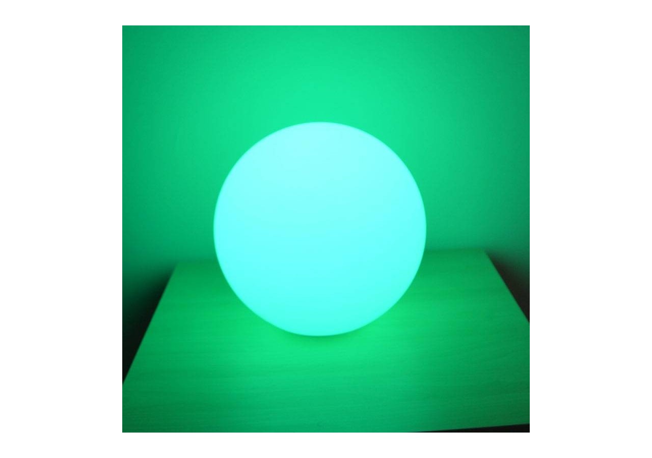 Boule lumineuse LED RGBW 25cm en résine blanche 1W IP65 230V-AC - MU2002-2 - Barcelona LED