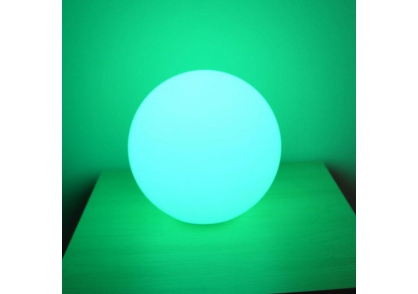 Boule lumineuse LED RGBW 25cm en résine blanche 1W IP65 230V-AC - MU2002-2 - Barcelona LED