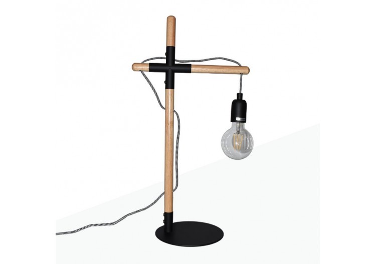 Lampe de table en bois naturel "NATURAL WOOD" - LM120-N - Barcelona LED