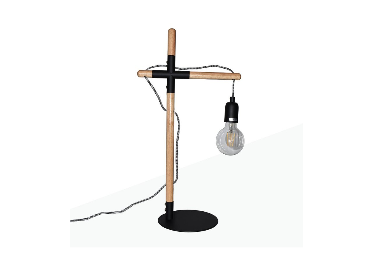 Lampe de table en bois naturel "NATURAL WOOD" - LM120-N - Barcelona LED