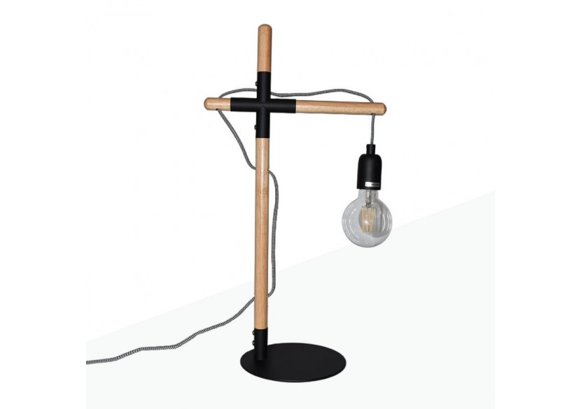 Lampe de table en bois naturel "NATURAL WOOD" - LM120-N - Barcelona LED