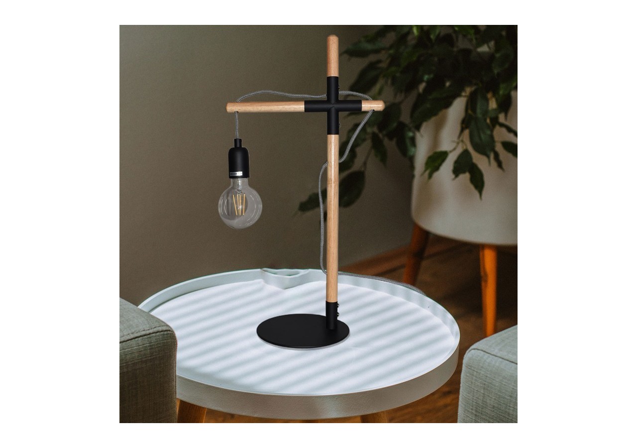Lampe de table en bois naturel "NATURAL WOOD" - LM120-N - Barcelona LED