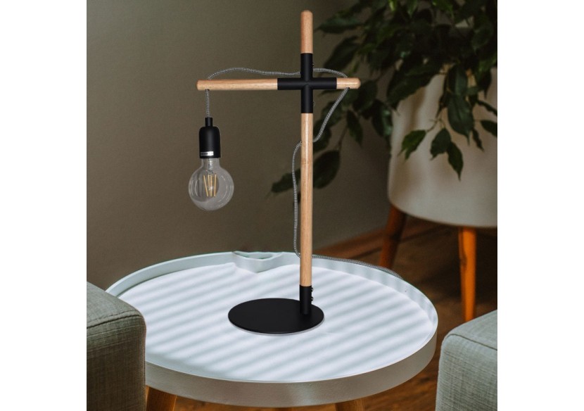 Lampe de table en bois naturel "NATURAL WOOD" - LM120-N - Barcelona LED