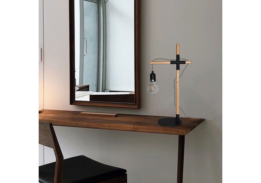 Lampe de table en bois naturel "NATURAL WOOD" - LM120-N - Barcelona LED