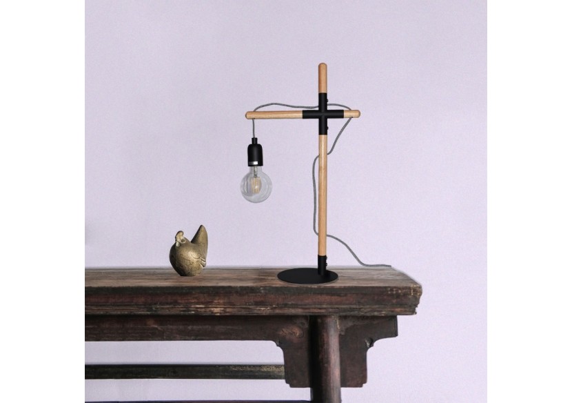 Lampe de table en bois naturel "NATURAL WOOD" - LM120-N - Barcelona LED