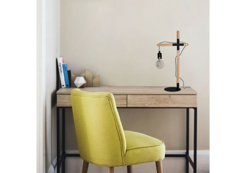 Lampe de table en bois naturel "NATURAL WOOD" - LM120-N - Barcelona LED