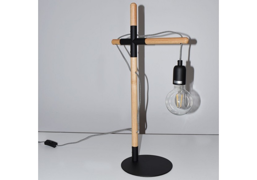 Lampe de table en bois naturel "NATURAL WOOD" - LM120-N - Barcelona LED