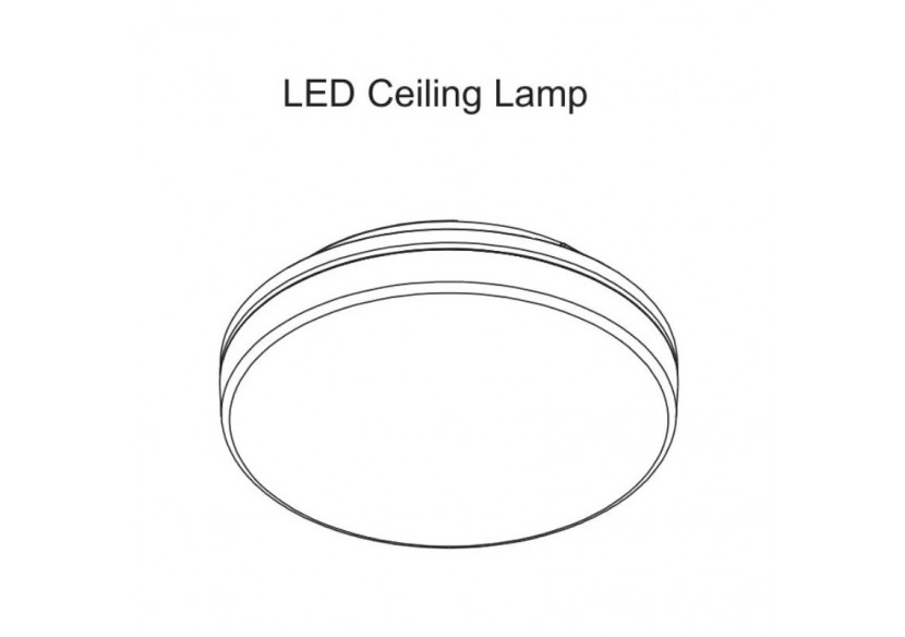 Plafonnier LED 24W IP65 avec capteur de mouvement - B1390-RS-BC - Barcelona LED