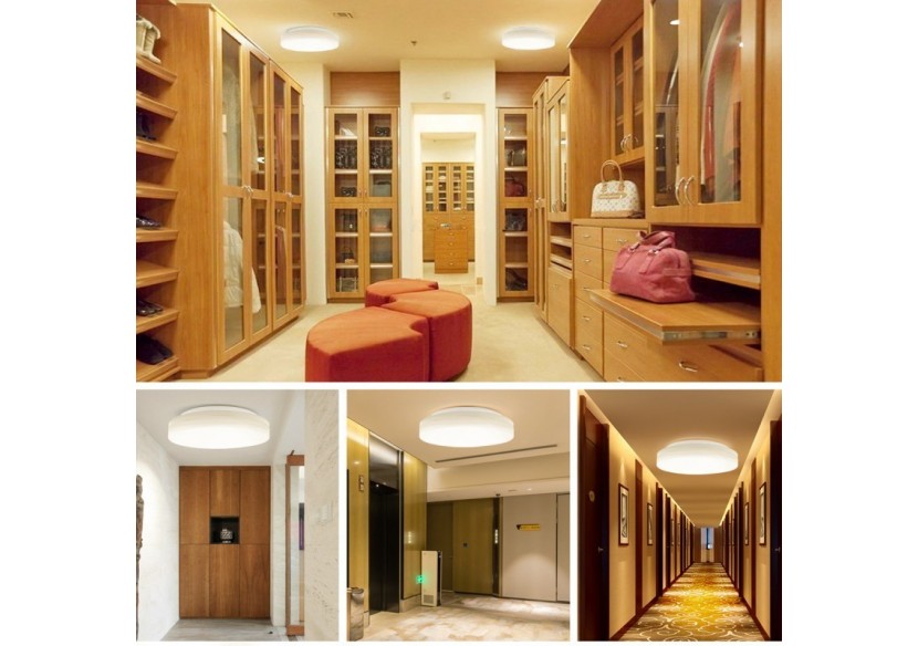 Plafonnier LED 24W IP65 avec capteur de mouvement - B1390-RS-BC - Barcelona LED