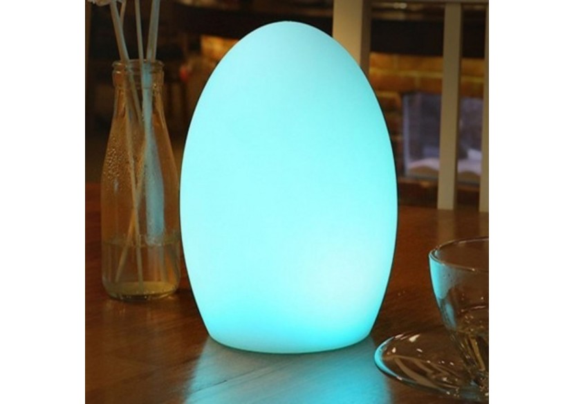 Lampe de table d'extérieur RGBW 1,5W-Rechargeable-Résine blanche-IP65 - MU2004 - Barcelona LED