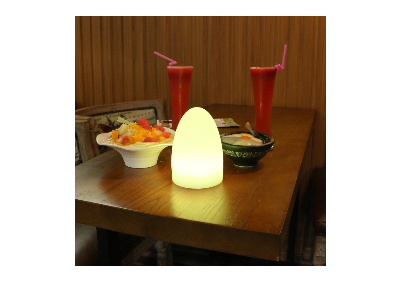 Lampe de table d'extérieur RGBW 1,5W-Rechargeable-Résine blanche-IP65 - MU2004 - Barcelona LED