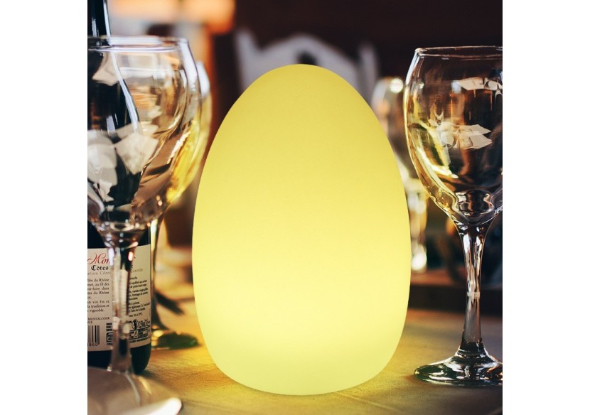 Lampe de table d'extérieur RGBW 1,5W-Rechargeable-Résine blanche-IP65 - MU2004 - Barcelona LED