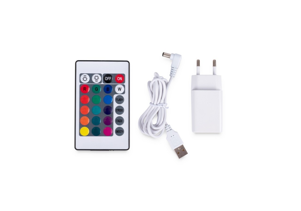 Lampe de table d'extérieur RGBW 1,5W-Rechargeable-Résine blanche-IP65 - MU2004 - Barcelona LED