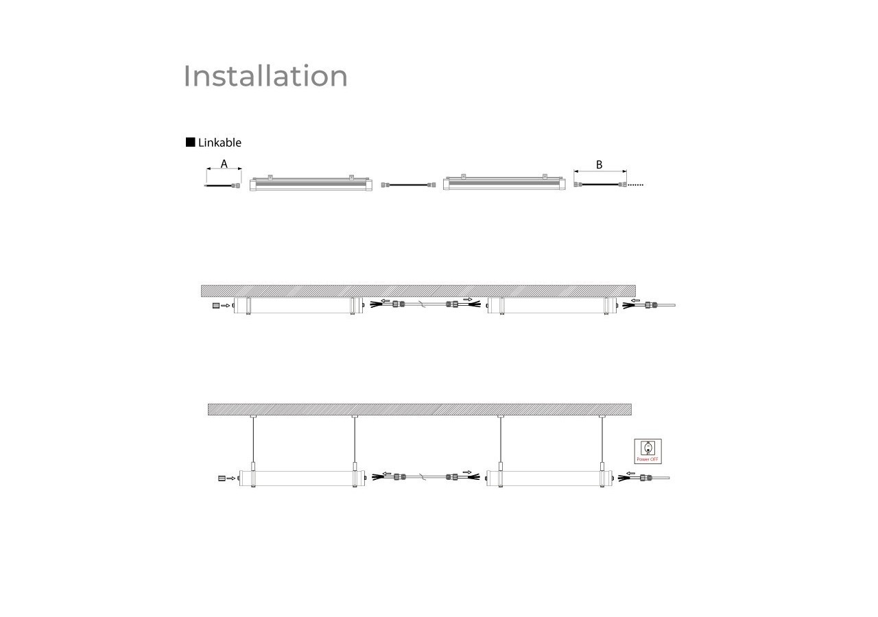 Réglette LED étanche tubulaire 30W IP68 120cm pour fermes - B8490-120BC - Barcelona LED