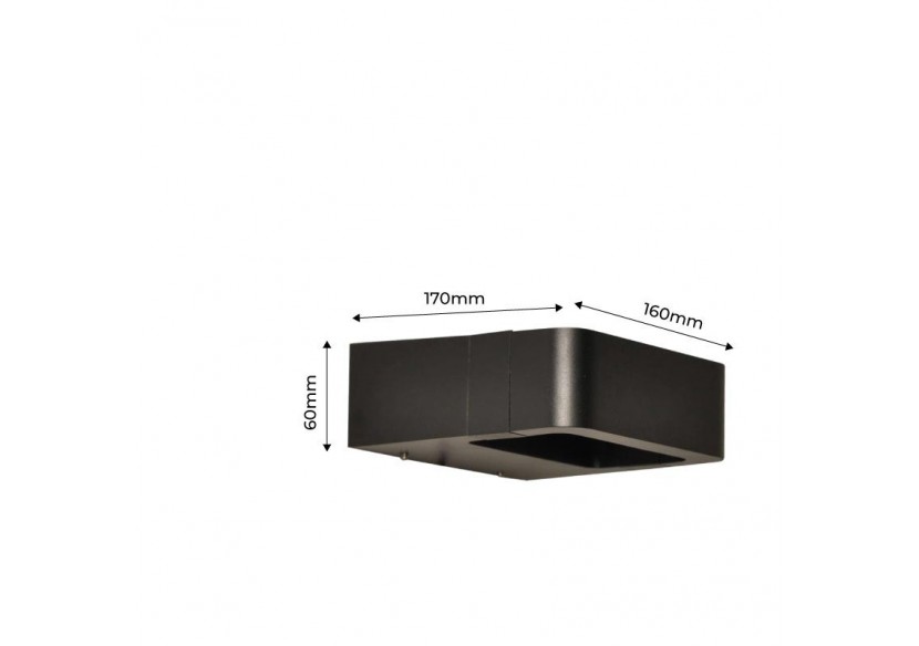 Applique LED murale "Kurrt" 7W IP65 - LN1513-N-BC - Barcelona LED