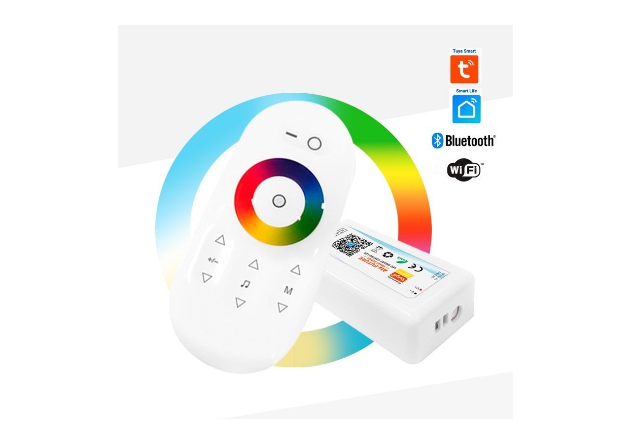 Contrôleur LED WiFi RGBW 9/24V 5 canaux 15A SMARTHOME - B1644-3-RGBW - Barcelona LED