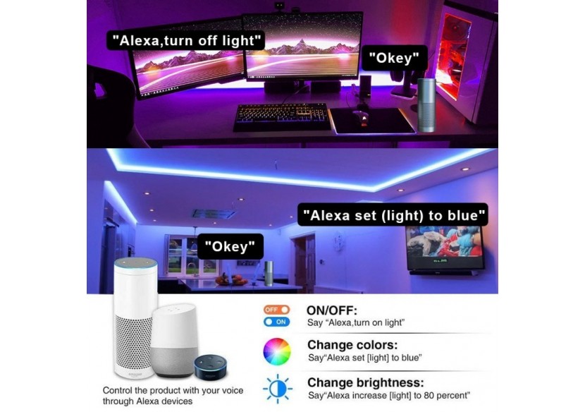 Contrôleur LED WiFi RGBW 9/24V 5 canaux 15A SMARTHOME - B1644-3-RGBW - Barcelona LED