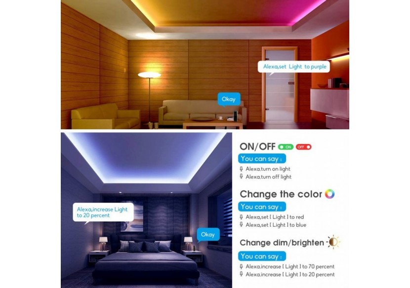 Contrôleur LED WiFi RGBW 9/24V 5 canaux 15A SMARTHOME - B1644-3-RGBW - Barcelona LED